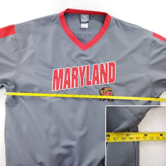 University Maryland Terrapins Windbreaker Pullover Turtle Embroidered Men's XL - Picture 9 of 14